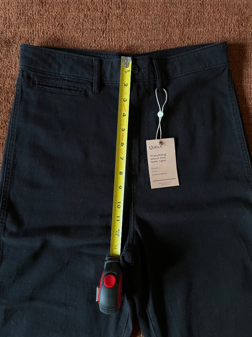 Quince Organic Stretch Cotton Wide-Leg Crop Pants 28 - Picture 3 of 11